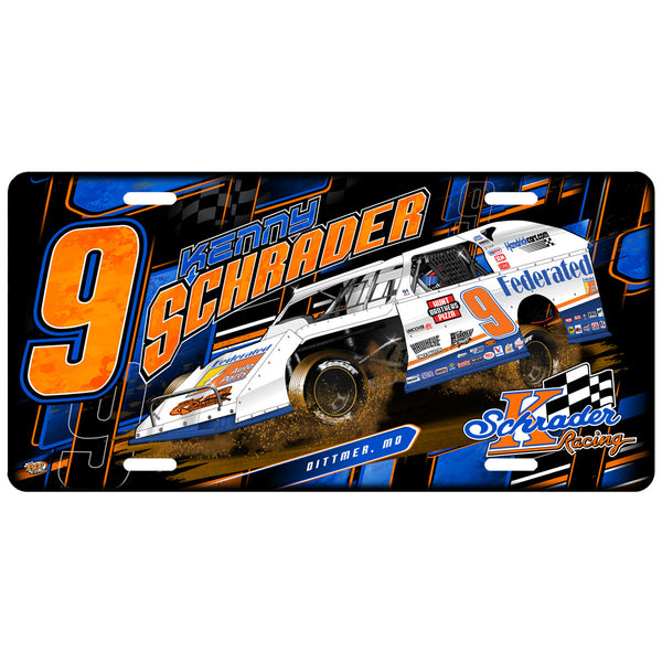 Ken Schrader "3 Wheelin'" License Plate