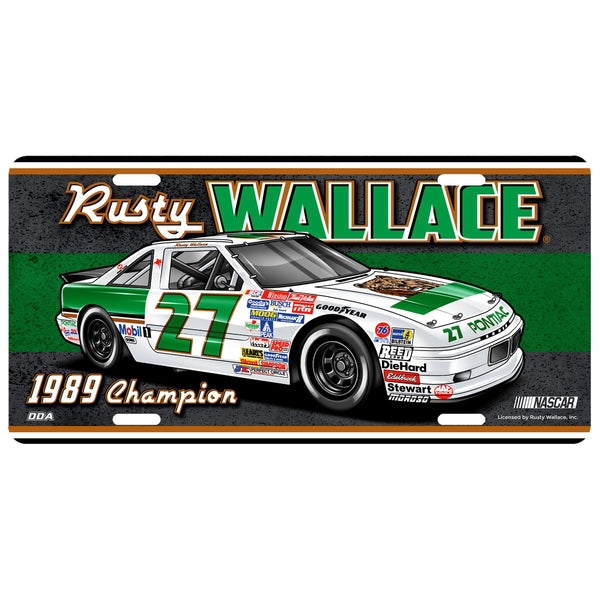 Rusty Wallace "1989 Champion" Decorative License Plate