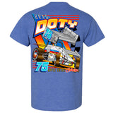Brad Doty Stanton Sprint Car Heather Sport Royal T-Shirt Back